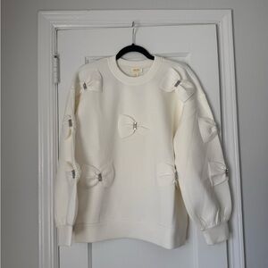 Maeve Cream Crewneck Sweatshirt